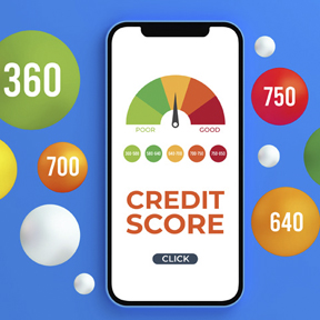smartphone with credit scores