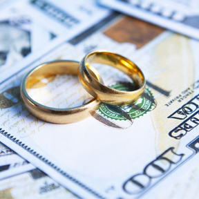 wedding rings with cash