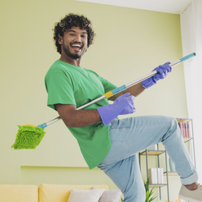 guy spring cleaning