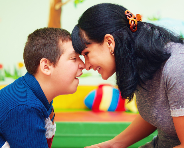 mom with special needs son