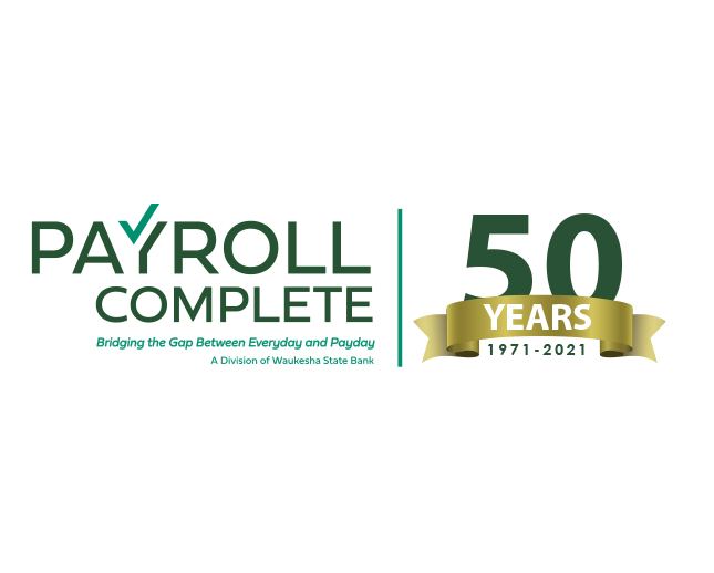 Payroll Complete 50th anniversary logo