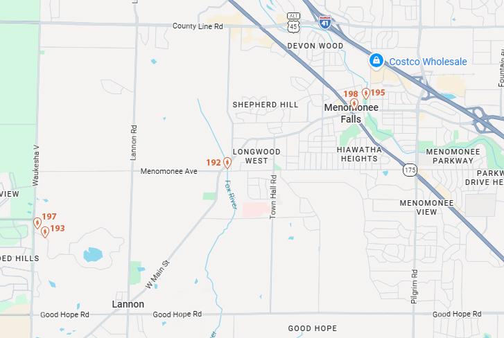 Menomonee Falls Map