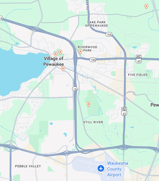 Pewaukee map