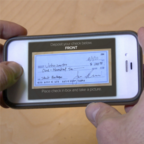 check being deposited with mobile deposit