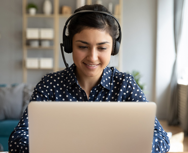 woman chatting online