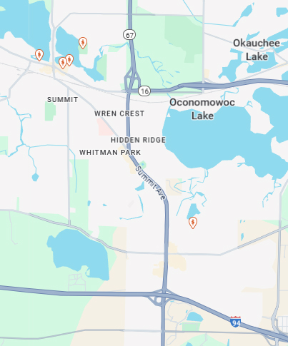 Oconomowoc map